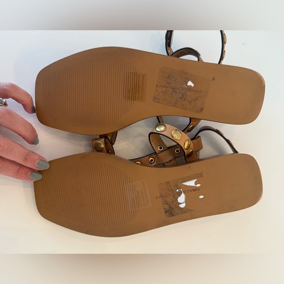 NEW Rebecca Minkoff Aria Studded Leather platform Gladiator Wrap Sandal size 8 - Picture 7 of 7